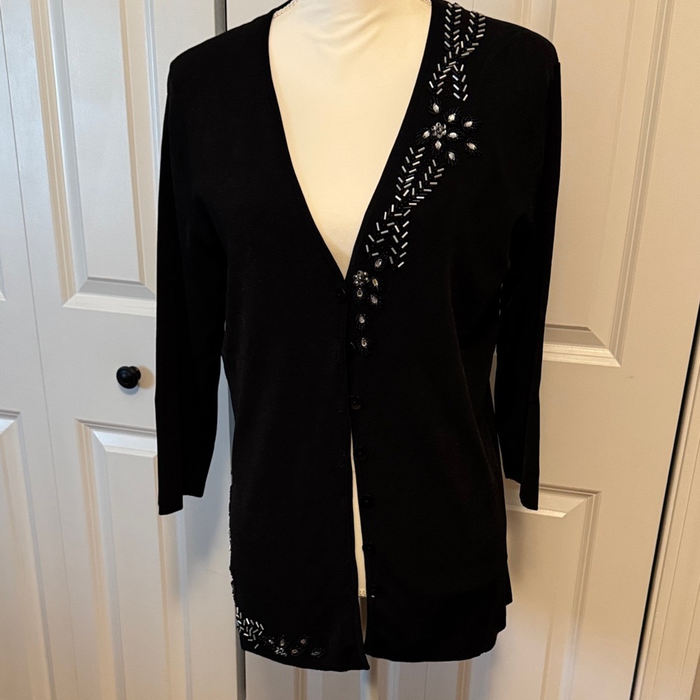 Loulou Studio Black Embellished Sweater